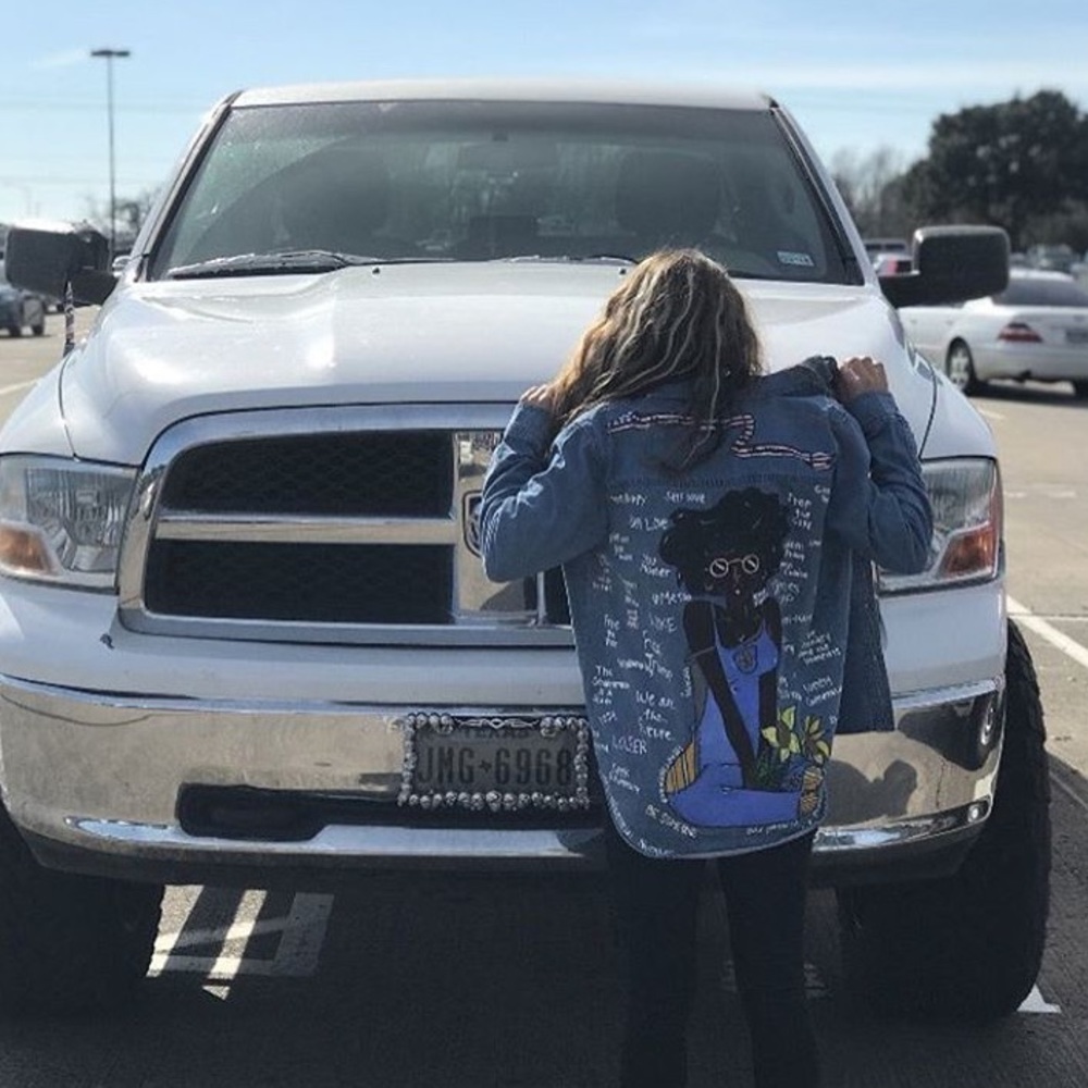Handpainted hollister jean button up